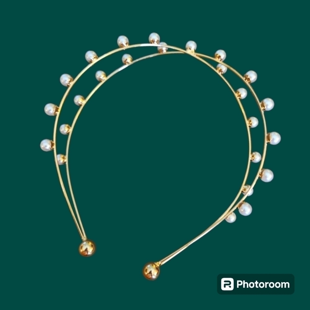 3/$30 Pearl Bridal Formal Special Occasion Crown Festival Headband